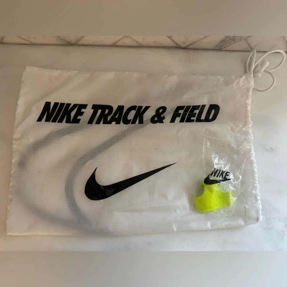 Nike White & Black Track Spikes Mens 10.5